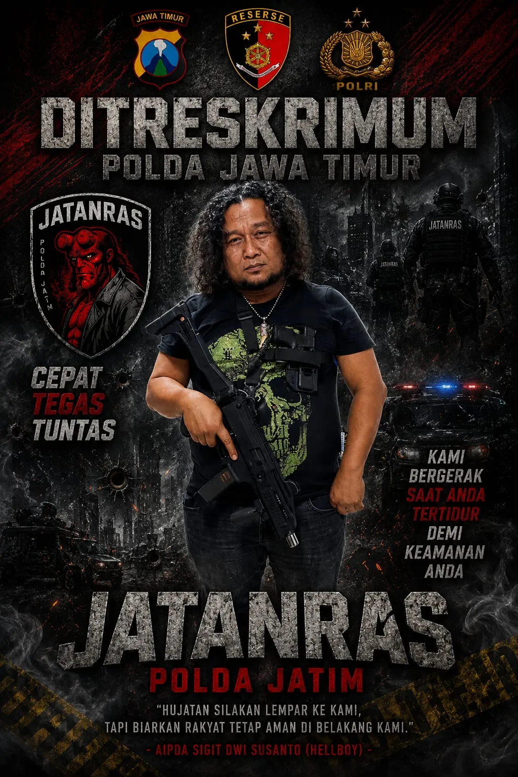 Aipda Sigit Dwi Susanto "Hellboy" Pengabdian Maksimal Tanpa Pamrih