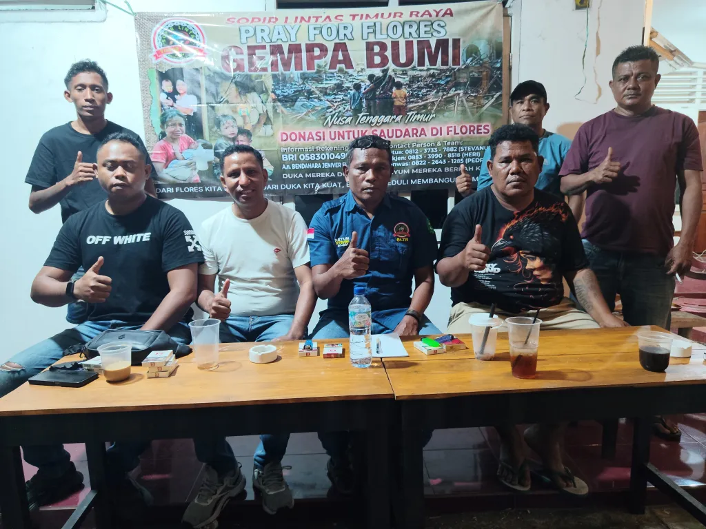 Sopir Lintas Timur Raya (SLTR) dan Simpatisan Galang Dana dan Salurkan untuk Korban Gempa Flores NTT